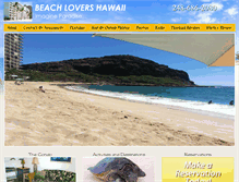 Tablet Screenshot of beachlovershawaii.com